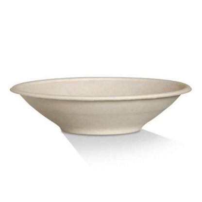 Greenmark Compostable Sugarcane Fibre Bowl Natural 24oz - Sleeve of 125