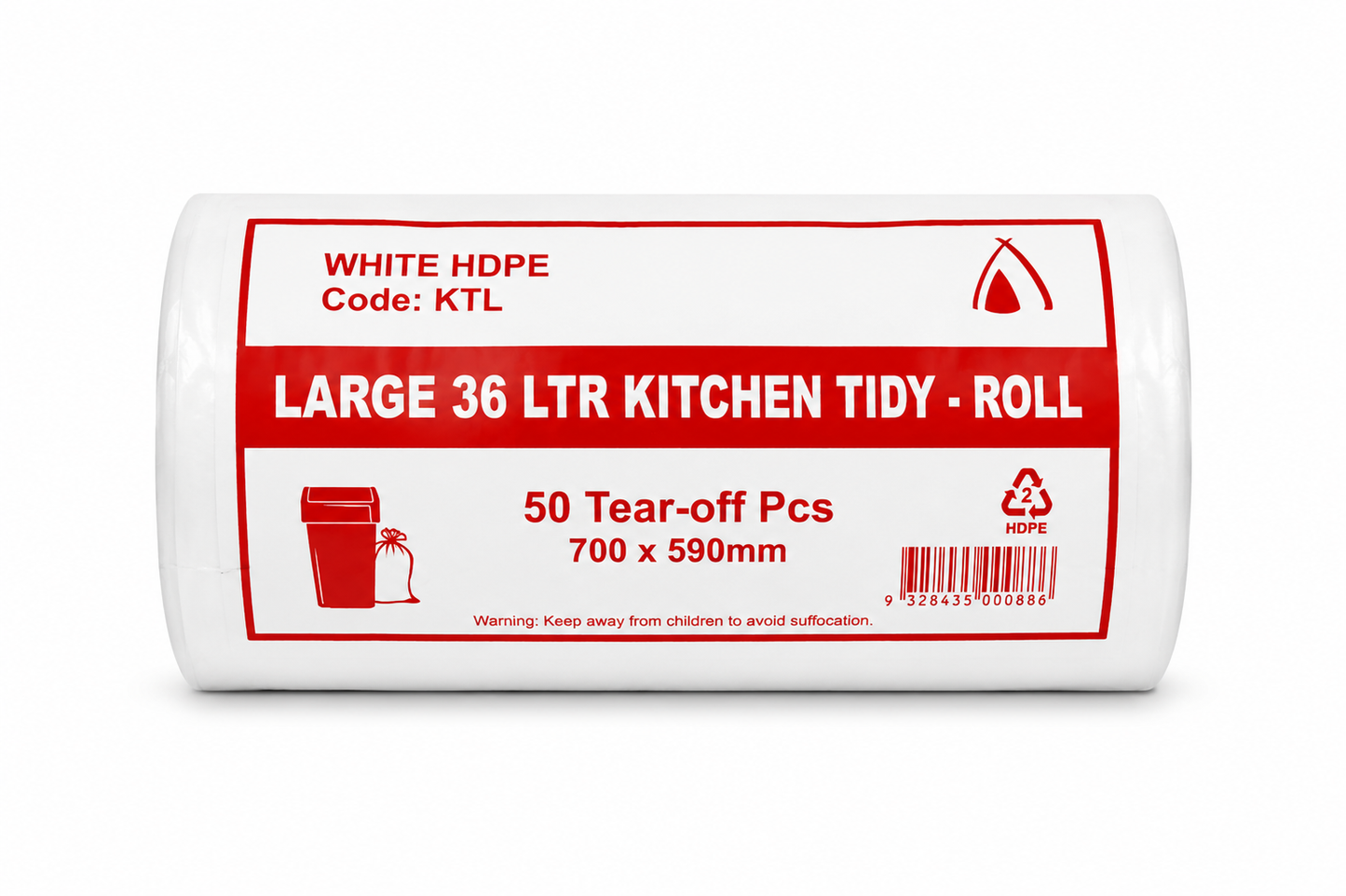 Kitchen Tidy Bin Liners – White HDPE Roll (18L & 36L)