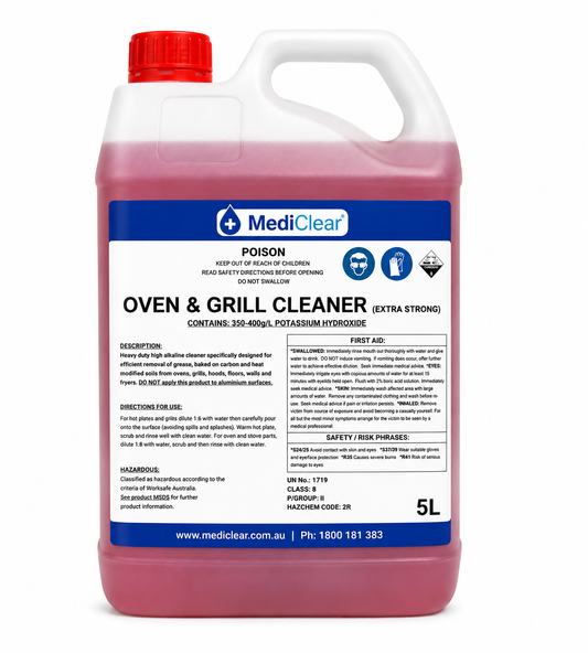 MediClear Oven & Grill Cleaner – Heavy Duty (5L & 20L)
