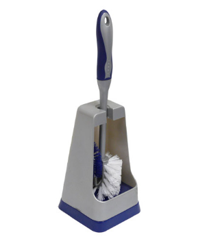 Nab Deluxe Toilet Tidy & Rim Brush Set – Double Head Stiff Bristle