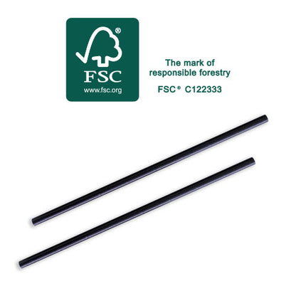Future Friendly Premium Compostable Black Cocktail Paper Straw - Box of 2500