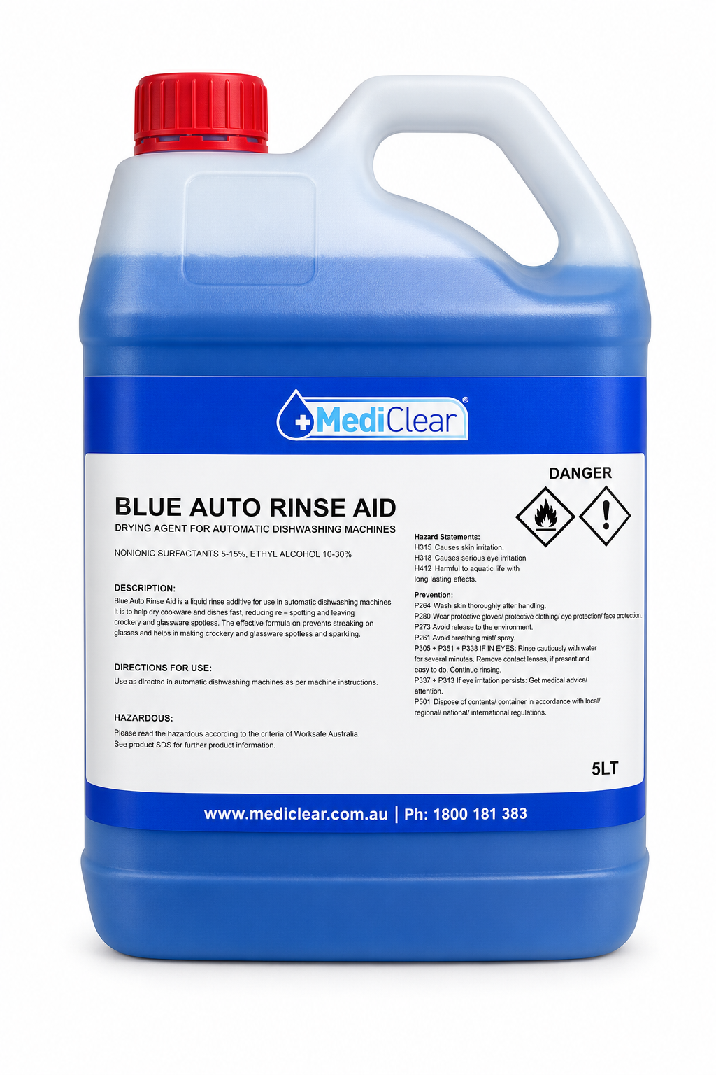 Blue Auto Rinse Aid – Commercial Dishwasher Rinse Aid